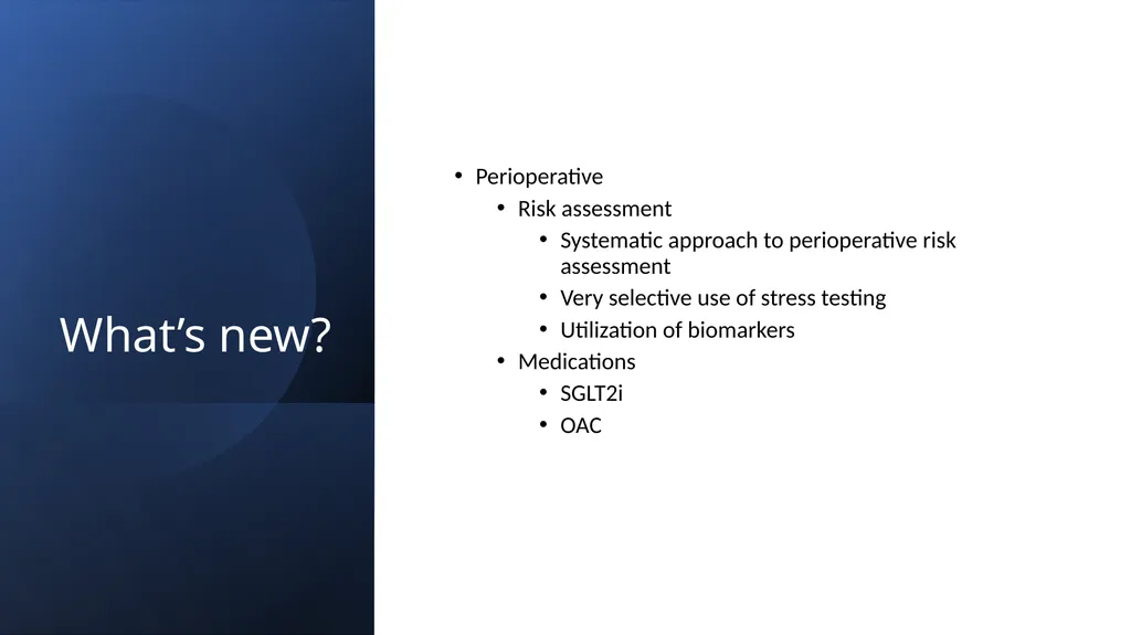 Preoperative cardiovascular risk assessment and - slide 8 of 27