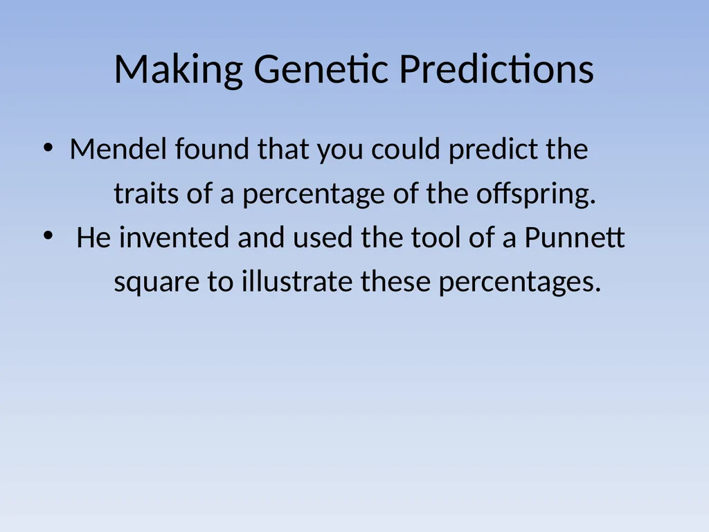 Punnett Squares: Genetic Crosses Making Genetic - slide 2 of 23