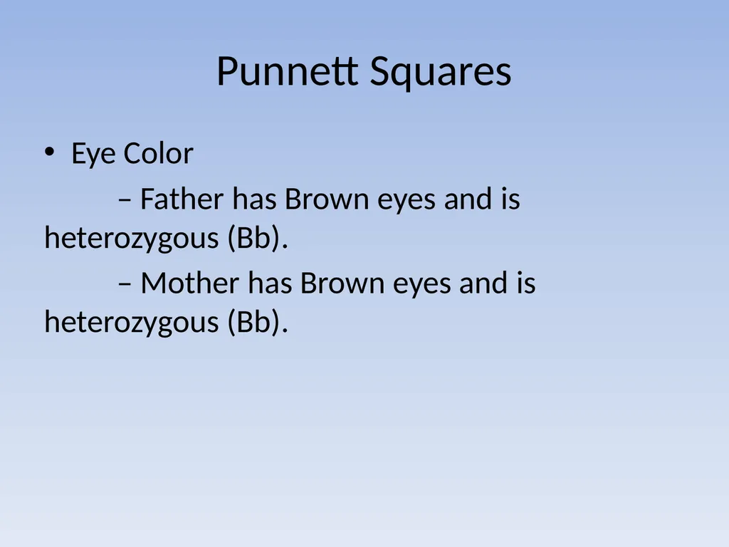 Punnett Squares: Genetic Crosses Making Genetic - slide 9 of 23