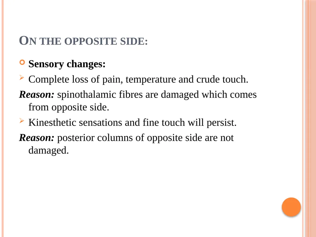 Hemi section of spinal cord - Brown sequard - slide 12 of 19