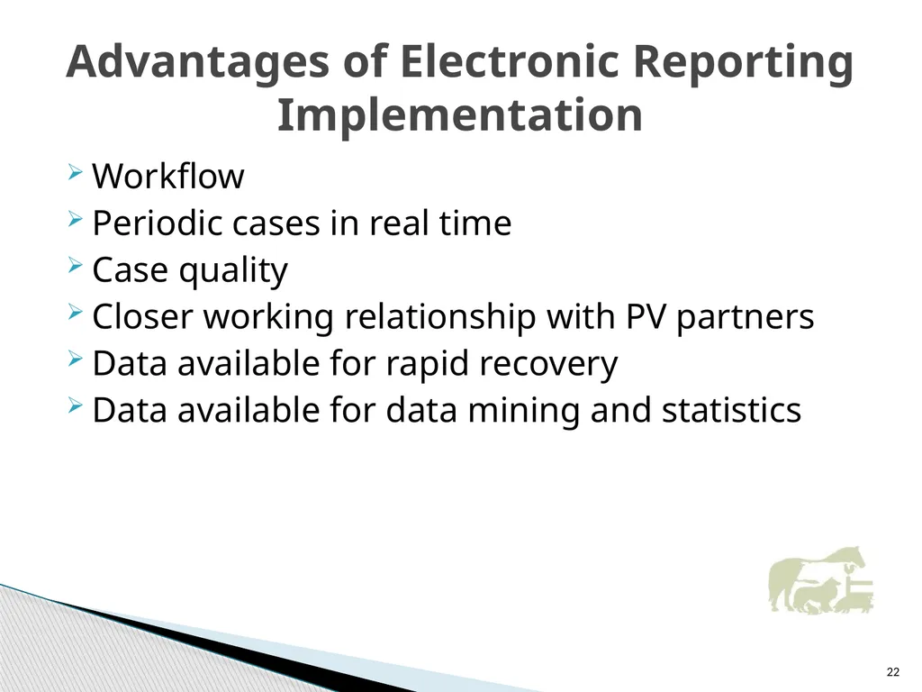 VICH Pharmacovigilance Guidelines Development and - slide 22 of 32