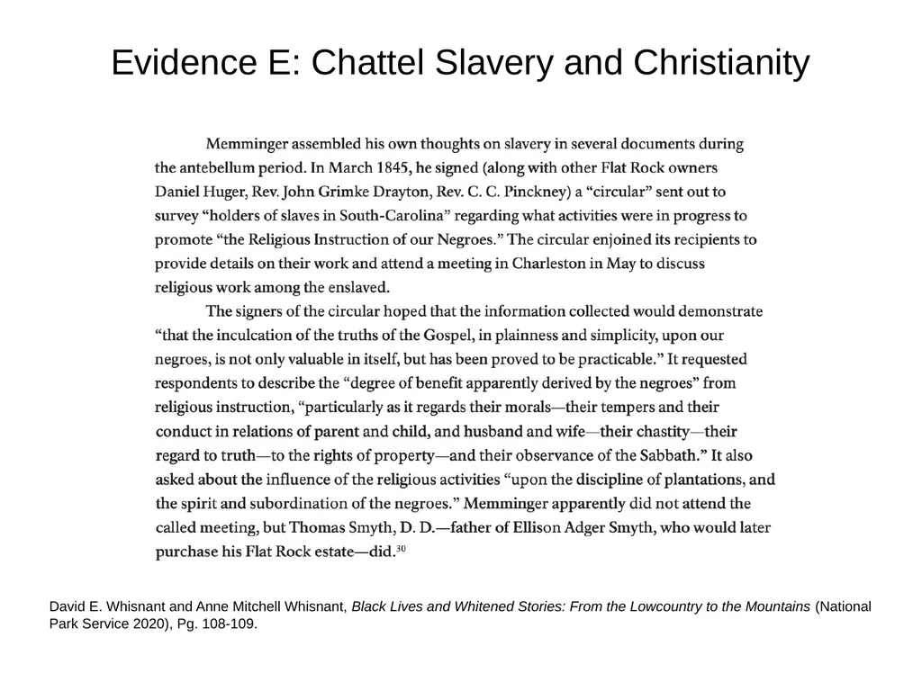 Chattel Slavery: Corroborating Evidence LESSON - slide 16 of 17