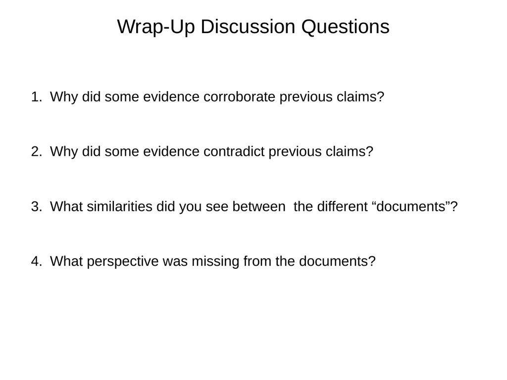 Chattel Slavery: Corroborating Evidence LESSON - slide 17 of 17