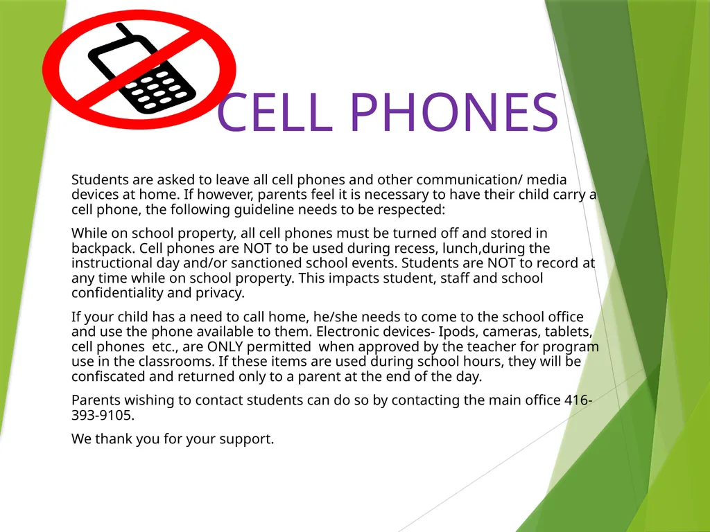 PARENT HANDBOOK 2 Strathgowan Crescent Toronto, - slide 31 of 41