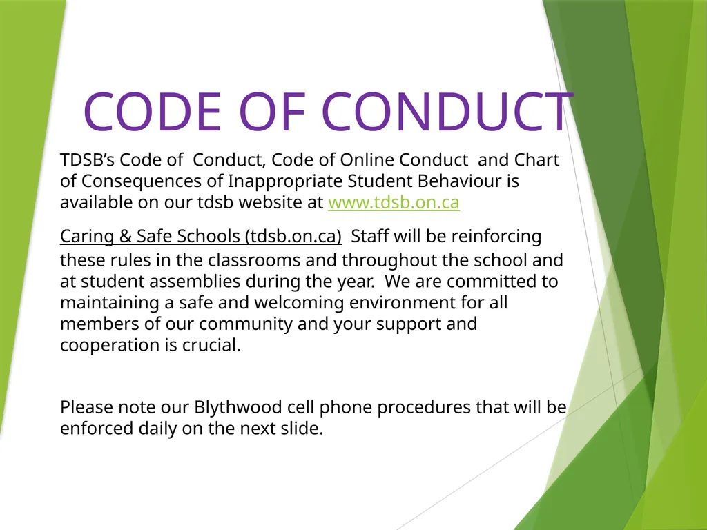 PARENT HANDBOOK 2 Strathgowan Crescent Toronto, - slide 30 of 41