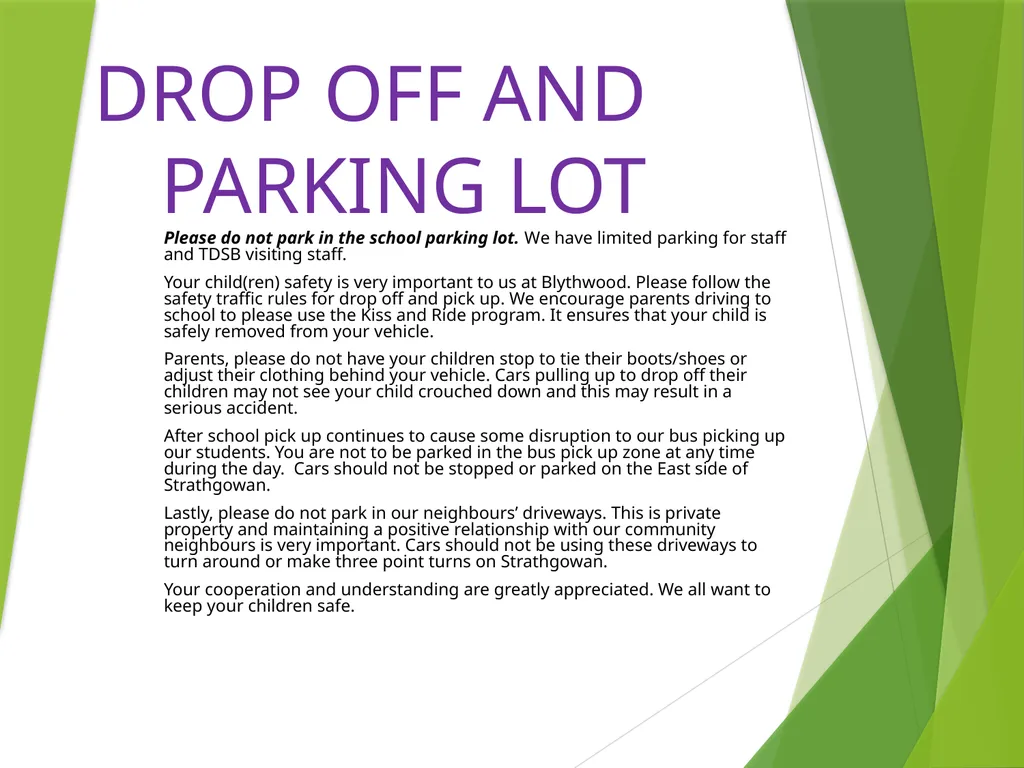 PARENT HANDBOOK 2 Strathgowan Crescent Toronto, - slide 40 of 41