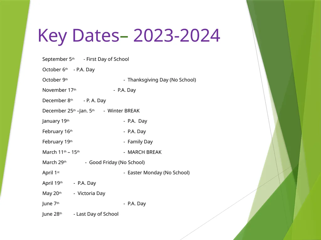 PARENT HANDBOOK 2 Strathgowan Crescent Toronto, - slide 5 of 41