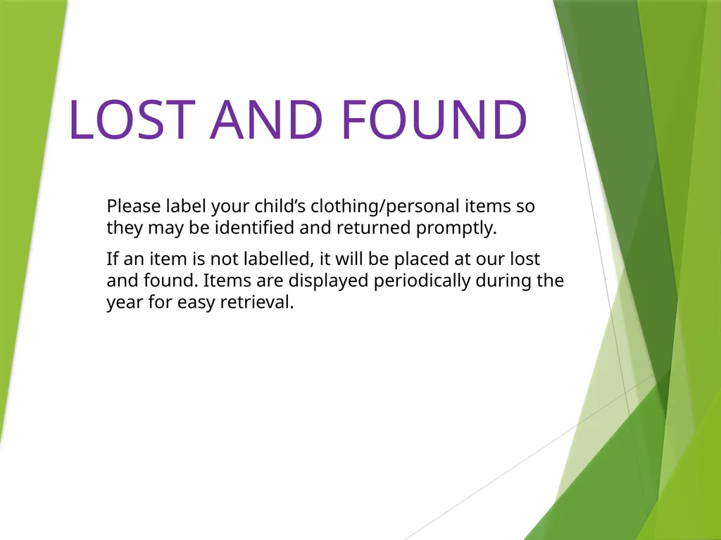 PARENT HANDBOOK 2 Strathgowan Crescent Toronto, - slide 35 of 41