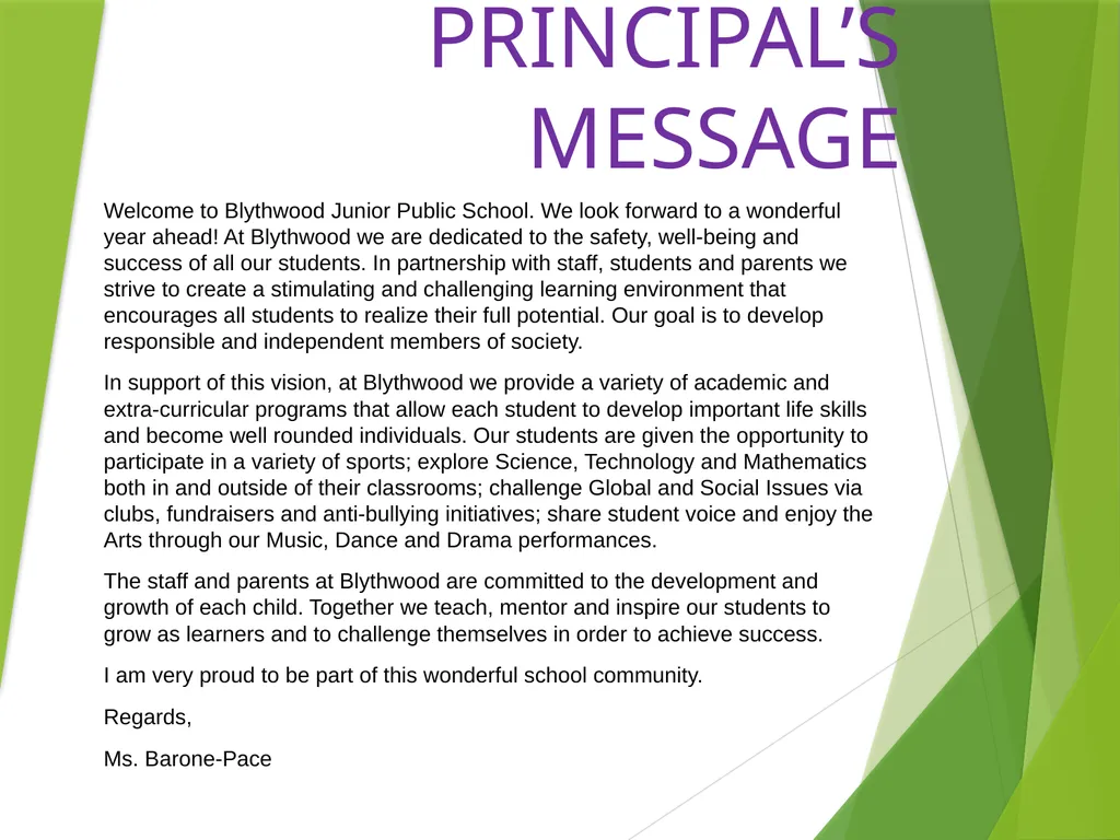 PARENT HANDBOOK 2 Strathgowan Crescent Toronto, - slide 2 of 41