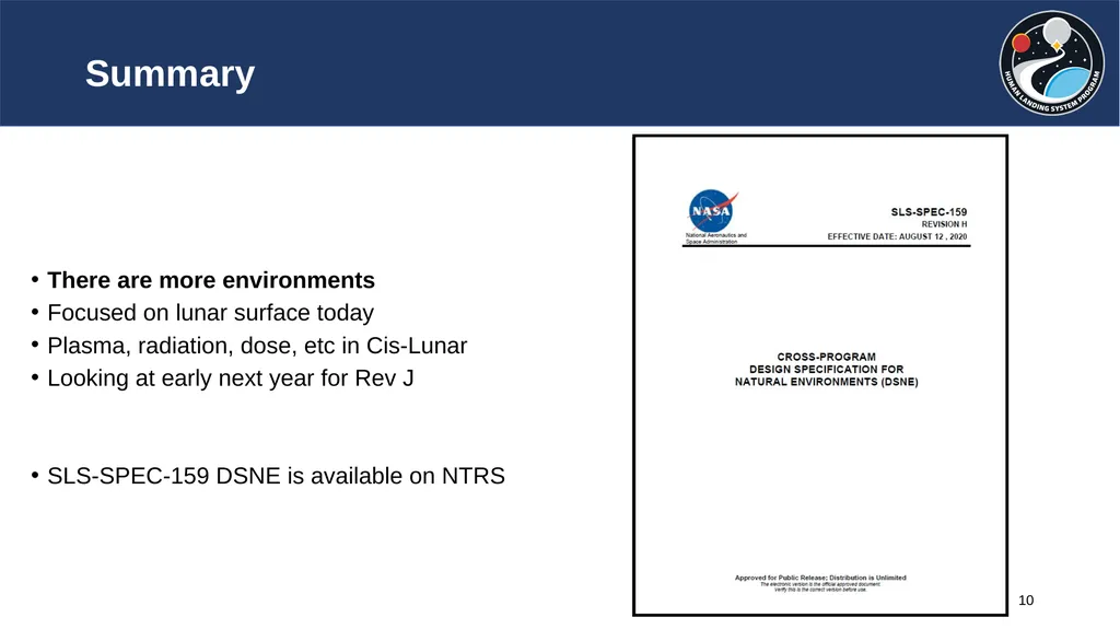 ASEC 2021 Lunar Surface Environments Added to the - slide 10 of 11