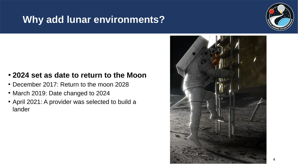 ASEC 2021 Lunar Surface Environments Added to the - slide 4 of 11