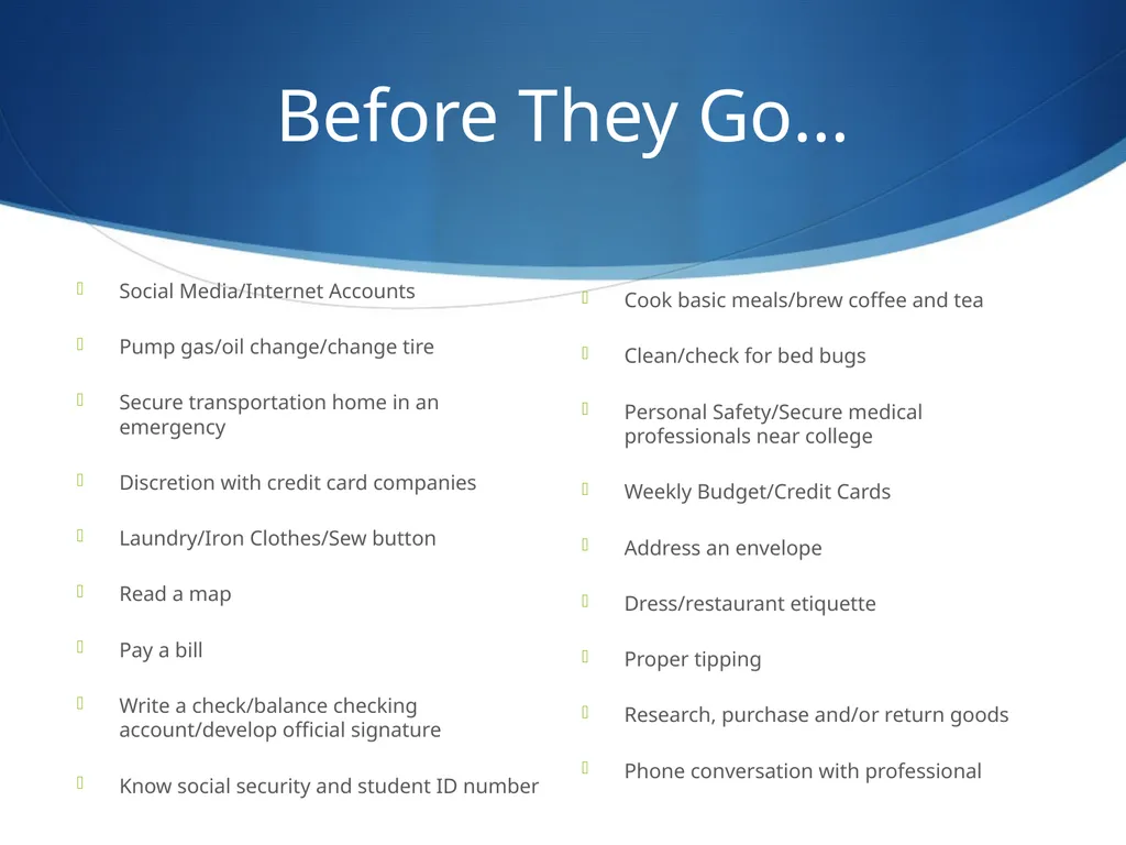 College 101 Review, New, and Seeing Things Through - slide 31 of 34