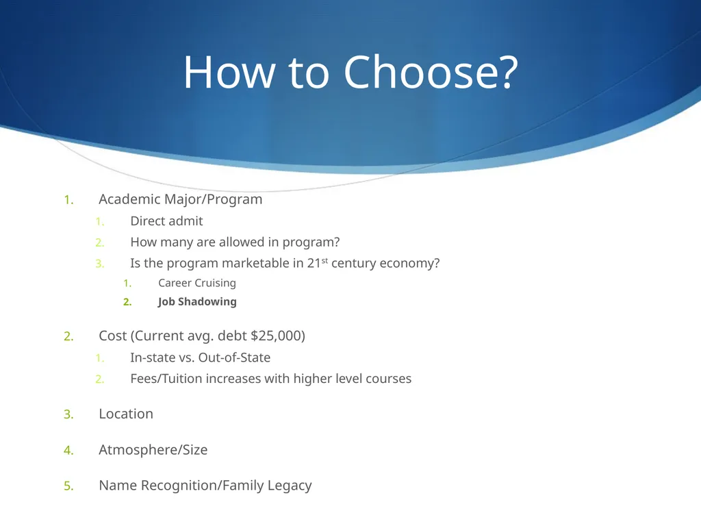 College 101 Review, New, and Seeing Things Through - slide 17 of 34