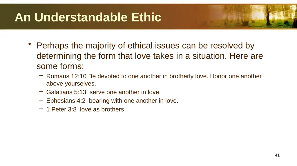 Introduction to Christian Ethics Jim Sutherland, - slide 41 of 55