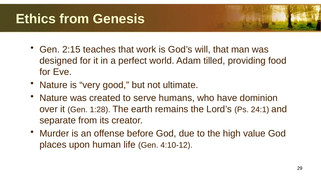 Introduction to Christian Ethics Jim Sutherland, - slide 29 of 55