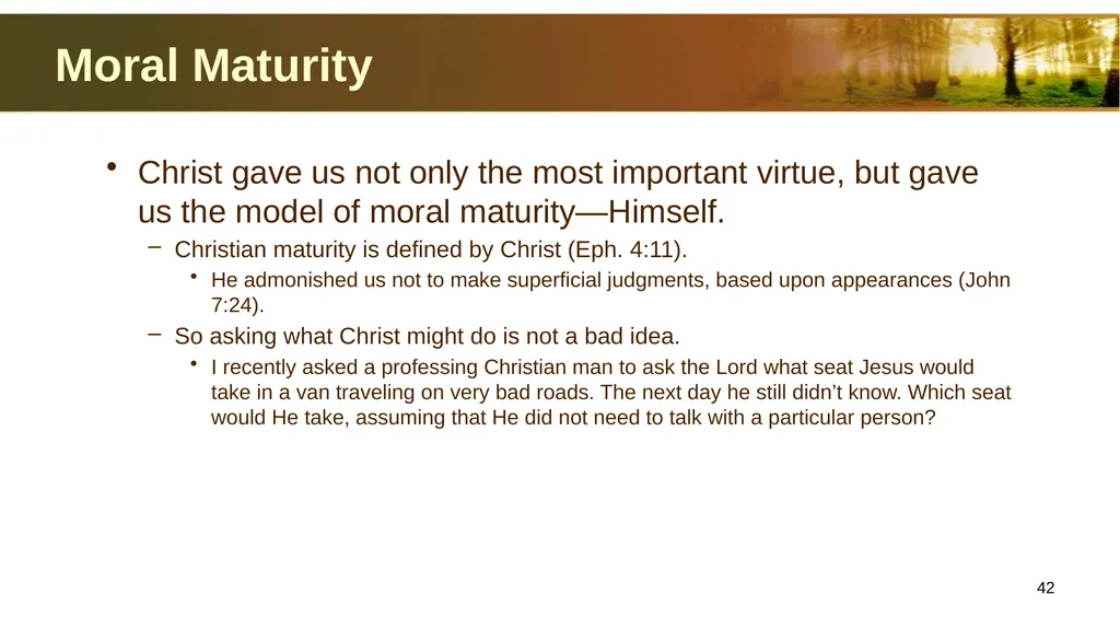 Introduction to Christian Ethics Jim Sutherland, - slide 42 of 55
