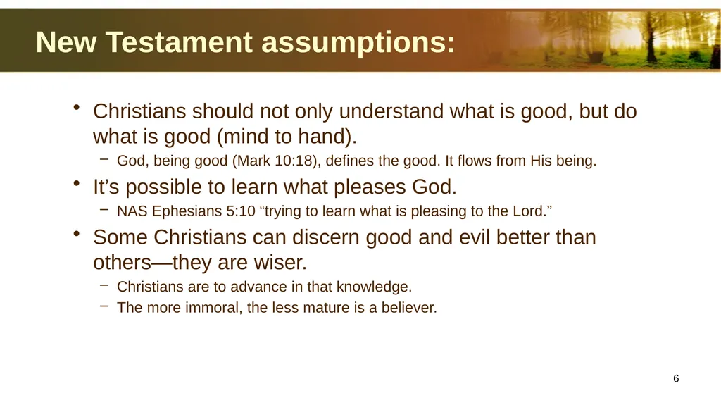Introduction to Christian Ethics Jim Sutherland, - slide 6 of 55