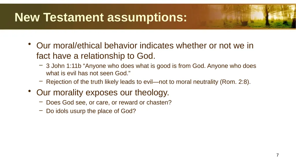 Introduction to Christian Ethics Jim Sutherland, - slide 7 of 55
