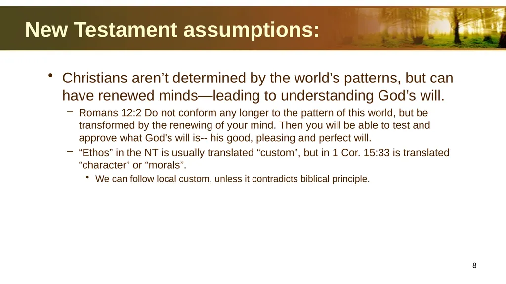 Introduction to Christian Ethics Jim Sutherland, - slide 8 of 55