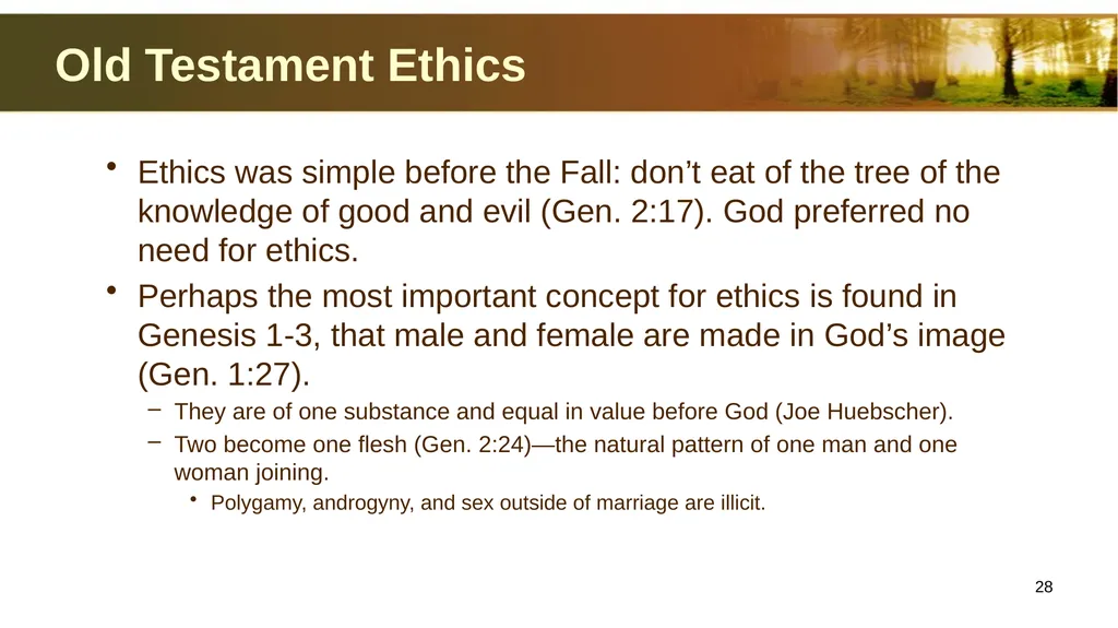 Introduction to Christian Ethics Jim Sutherland, - slide 28 of 55