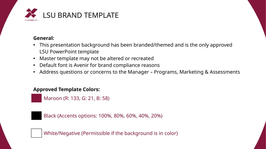 LSU BRAND TEMPLATE - slide 2 of 9