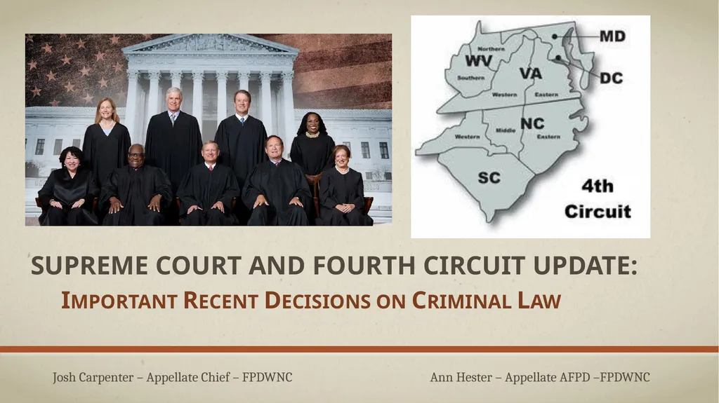 SUPREME Court and Fourth Circuit Update: Important - slide 1 of 39