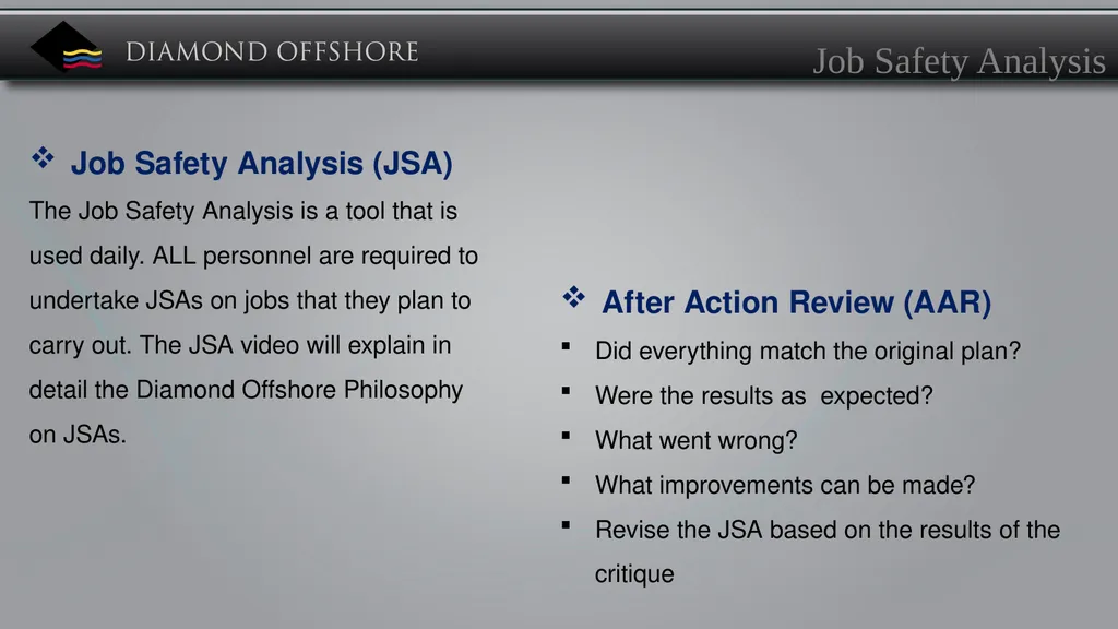 Diamond’s Mission Statement Diamond Offshore - slide 22 of 25