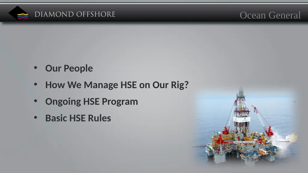 Diamond’s Mission Statement Diamond Offshore - slide 7 of 25