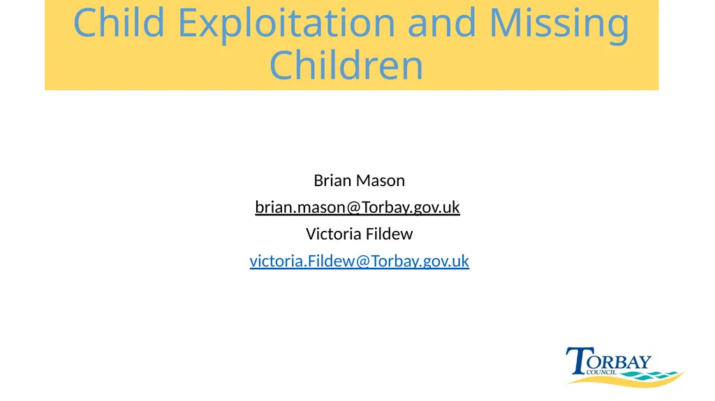 Child Exploitation and Missing Children Brian - slide 1 of 9