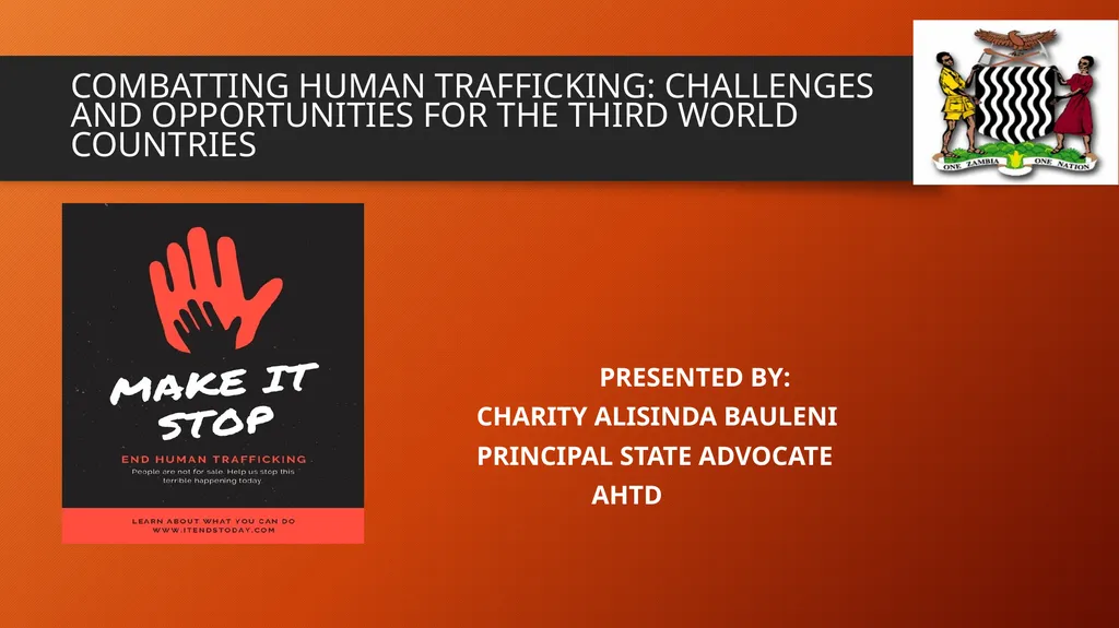 COMBATTING HUMAN TRAFFICKING: CHALLENGES AND - slide 1 of 22