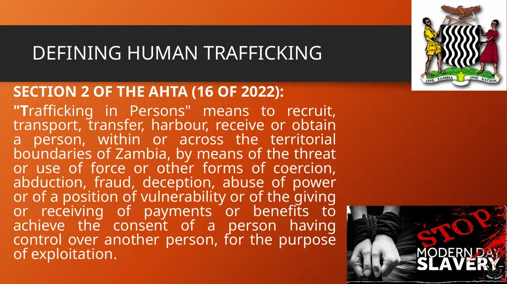 COMBATTING HUMAN TRAFFICKING: CHALLENGES AND - slide 8 of 22