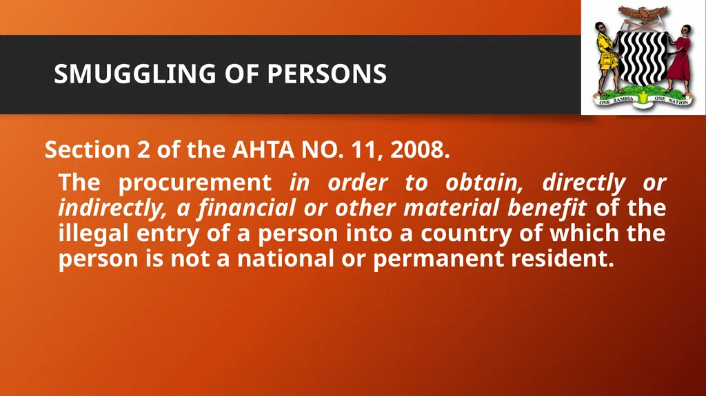 COMBATTING HUMAN TRAFFICKING: CHALLENGES AND - slide 16 of 22