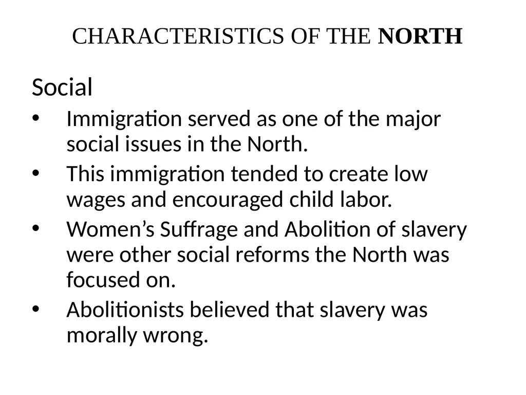 SECTIONALISM Regional Differences Agricultural, - slide 9 of 18