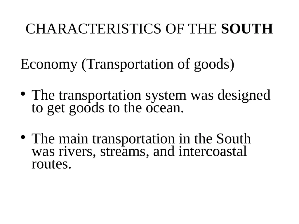 SECTIONALISM Regional Differences Agricultural, - slide 12 of 18