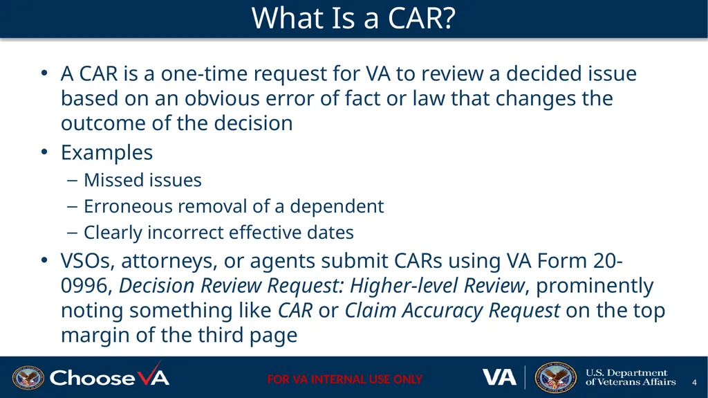 Claim Accuracy Request Pilot April 2021 Define a - slide 4 of 23