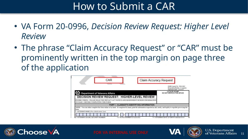 Claim Accuracy Request Pilot April 2021 Define a - slide 11 of 23