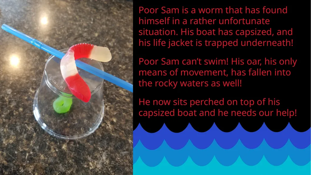SAVING SAM Poor Sam is a worm that has found - slide 2 of 3