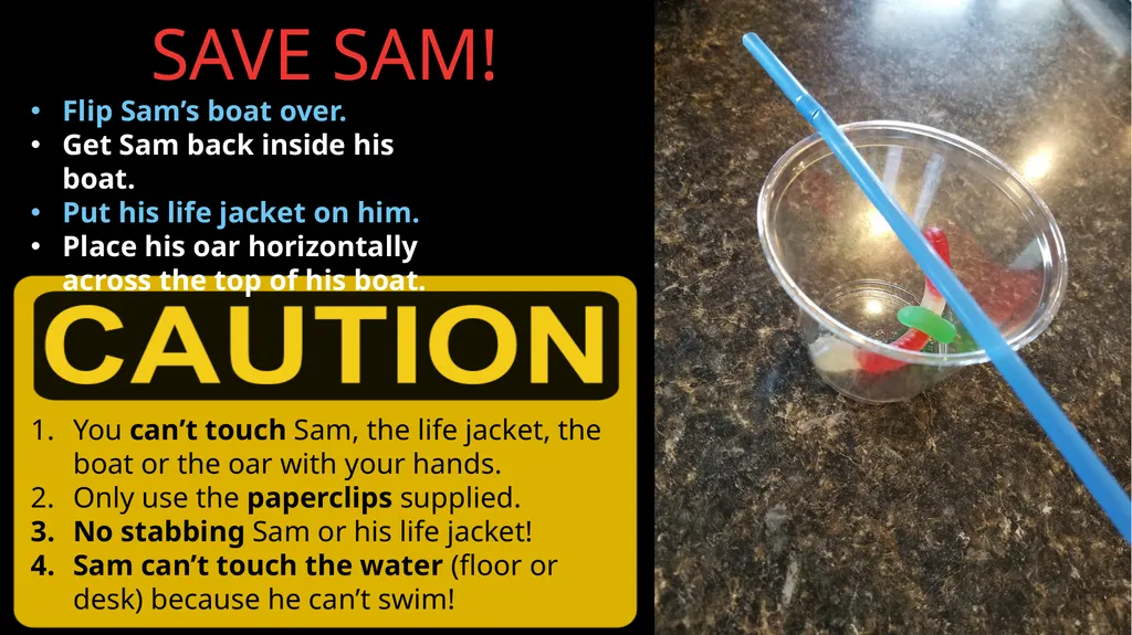 SAVING SAM Poor Sam is a worm that has found - slide 3 of 3