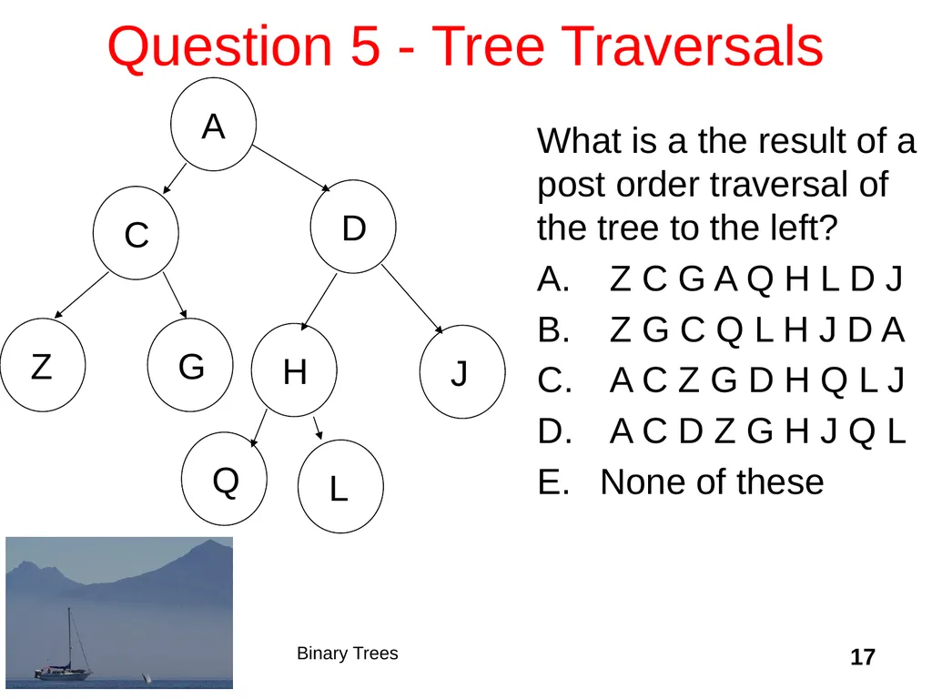 Topic 18 Binary Trees "A tree may grow a thousand - slide 17 of 50