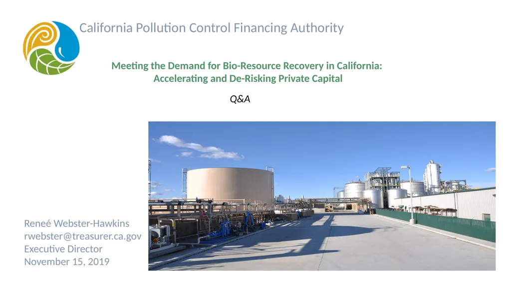 California Pollution Control Financing Authority - slide 10 of 10