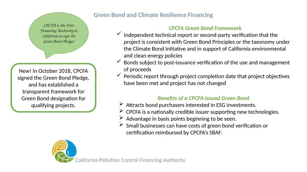 California Pollution Control Financing Authority - slide 5 of 10