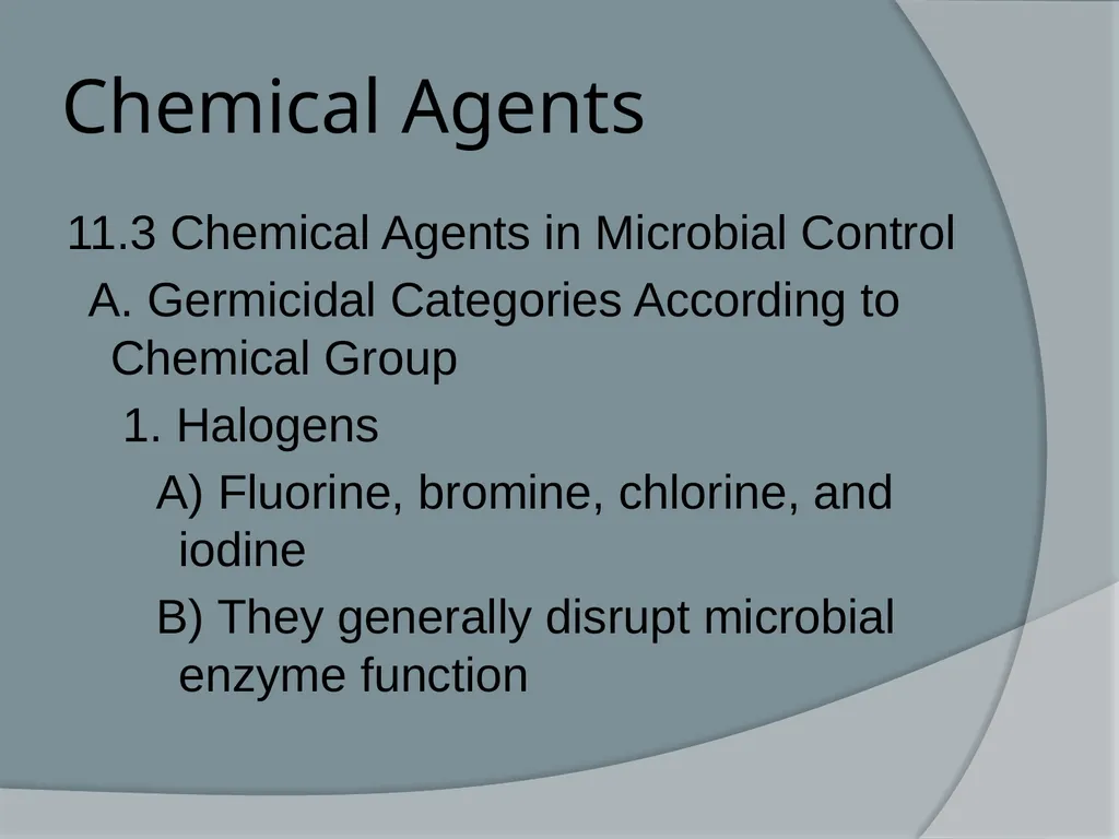 Physical & Chemical Control of Microbes Chapter 11 - slide 47 of 61