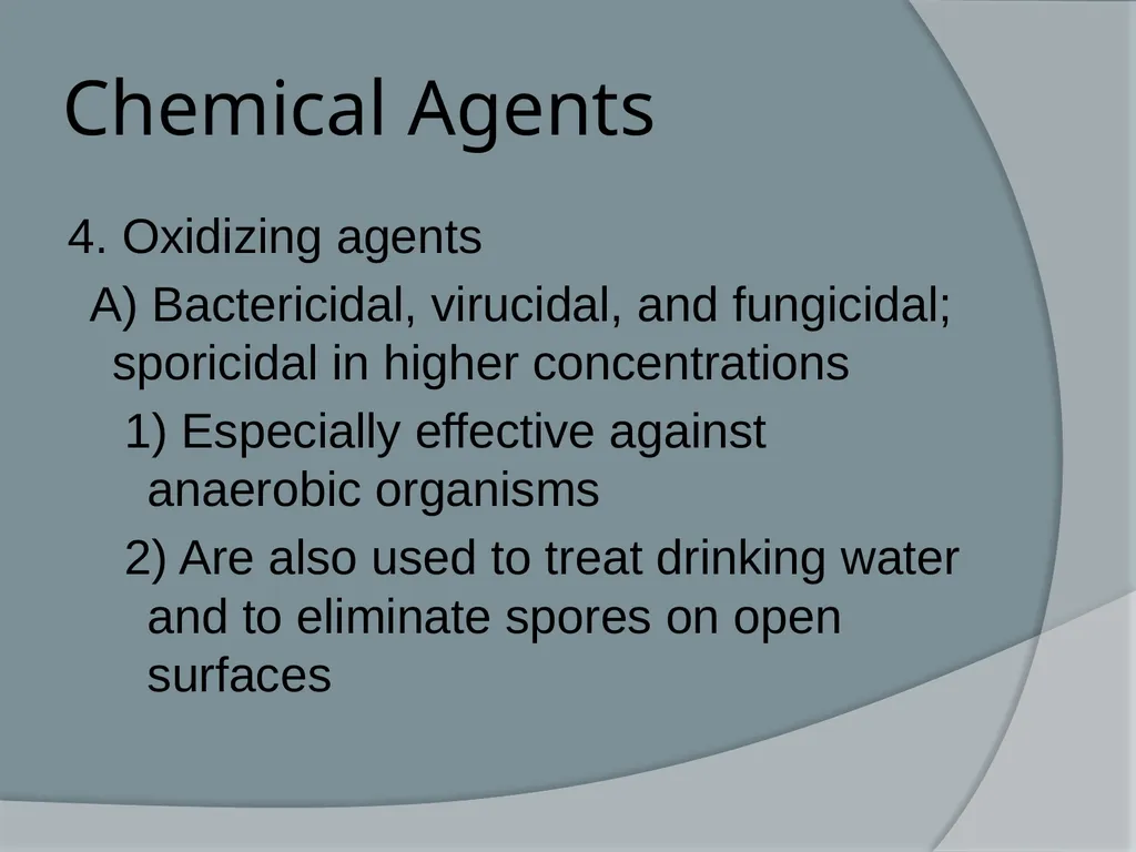 Physical & Chemical Control of Microbes Chapter 11 - slide 52 of 61