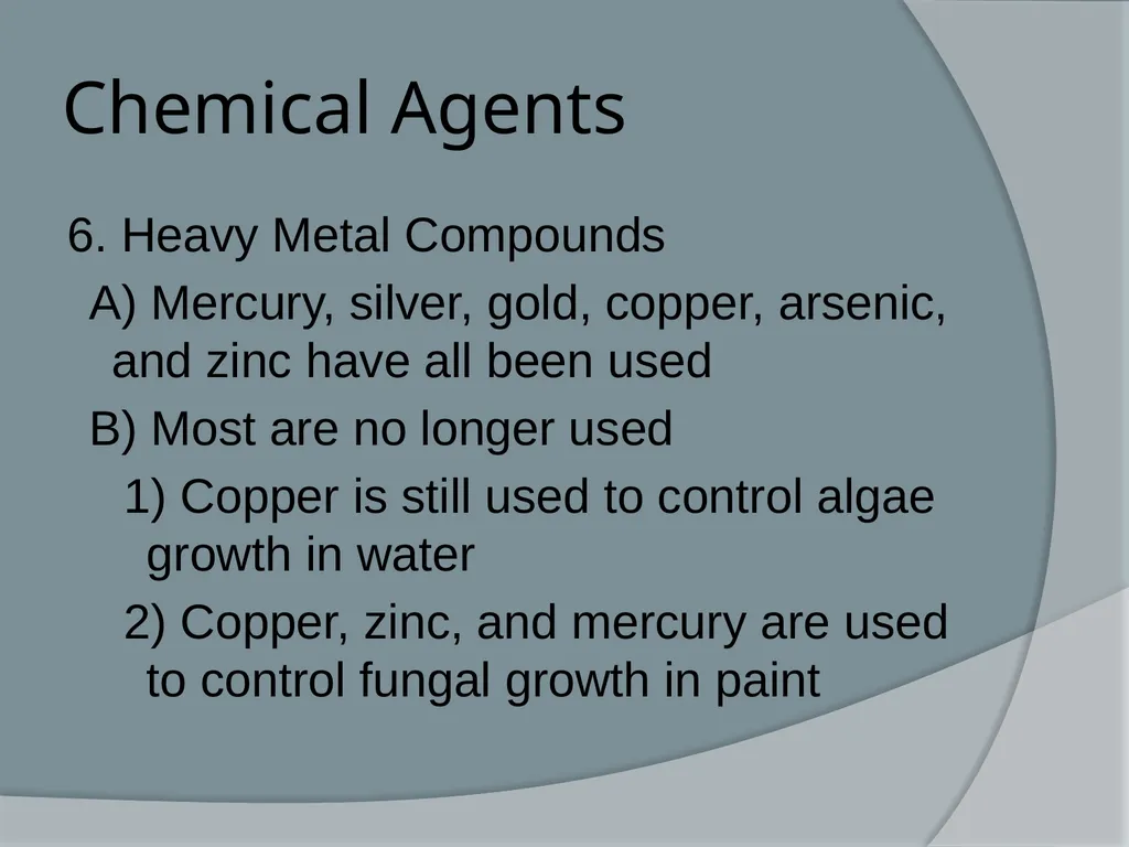 Physical & Chemical Control of Microbes Chapter 11 - slide 55 of 61