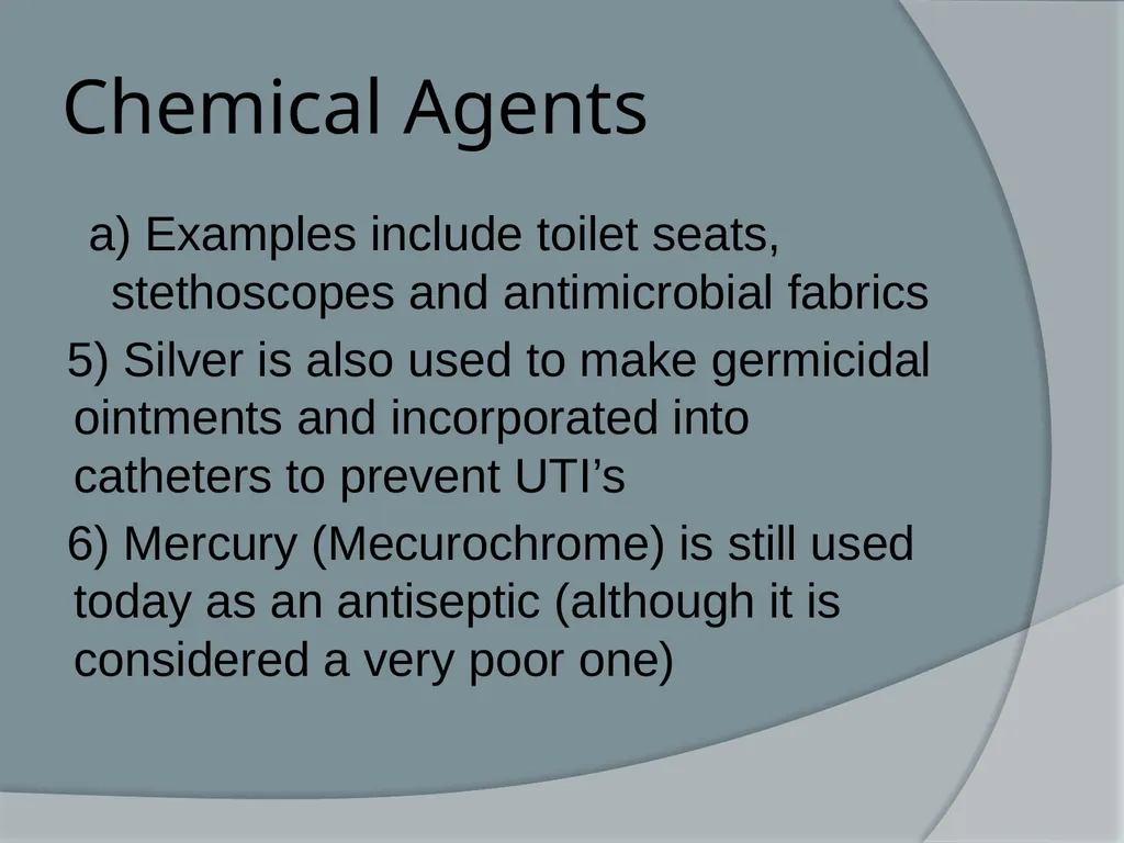 Physical & Chemical Control of Microbes Chapter 11 - slide 57 of 61