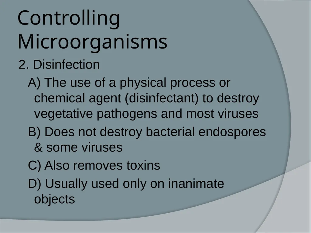 Physical & Chemical Control of Microbes Chapter 11 - slide 6 of 61