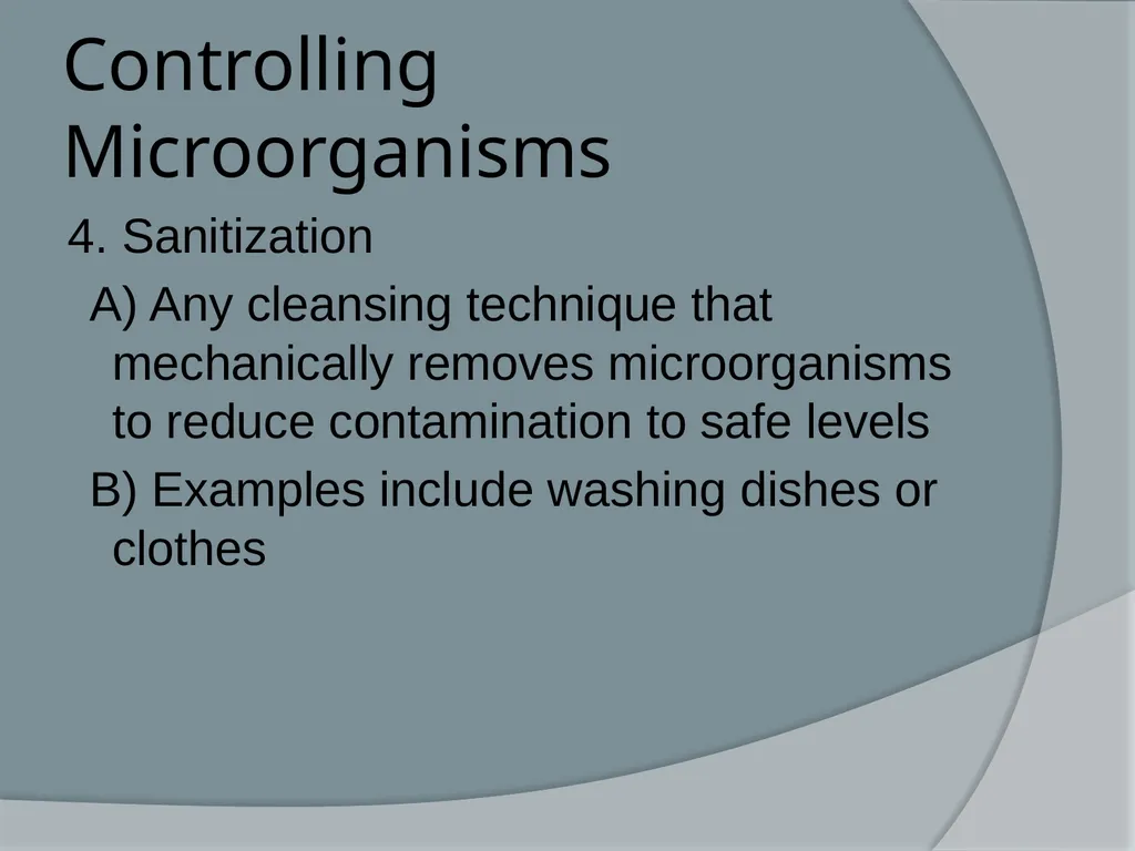 Physical & Chemical Control of Microbes Chapter 11 - slide 8 of 61