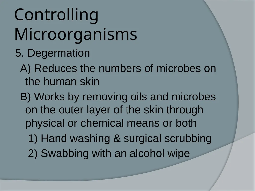 Physical & Chemical Control of Microbes Chapter 11 - slide 9 of 61