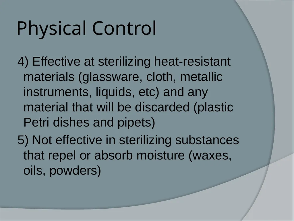 Physical & Chemical Control of Microbes Chapter 11 - slide 23 of 61