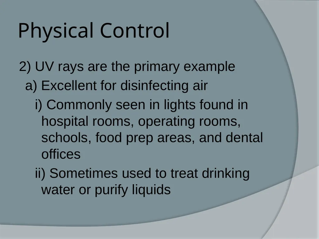 Physical & Chemical Control of Microbes Chapter 11 - slide 39 of 61